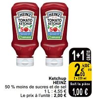 Promotions Ketchup heinz - Heinz - Valide de 25/06/2024 à 01/07/2024 chez Cora