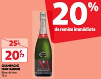 Promoties Champagne montaudon blanc de noirs - Champagne - Geldig van 25/06/2024 tot 01/07/2024 bij Auchan
