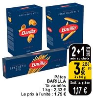 Promotions Pâtes barilla - Barilla - Valide de 25/06/2024 à 01/07/2024 chez Cora