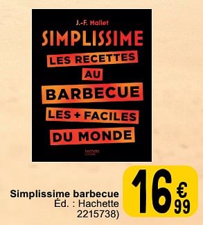 Promotions Simplissime barbecue - Produit maison - Cora - Valide de 25/06/2024 à 08/07/2025 chez Cora