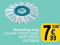 Promoties Navulling mop clean twist disc mop ergo - Leifheit - Geldig van 25/06/2024 tot 08/07/2025 bij Cora