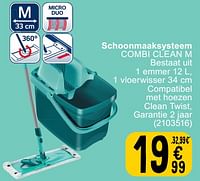 Promoties Schoonmaaksysteem combi clean m - Leifheit - Geldig van 25/06/2024 tot 08/07/2025 bij Cora