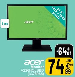 Acer monitor v226hqlbbd