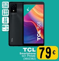 Promoties Tcl smartphone 501 prime - TCL - Geldig van 25/06/2024 tot 08/07/2025 bij Cora