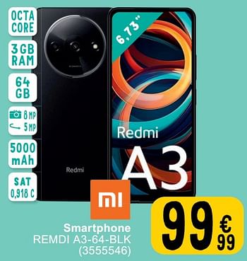 Promoties Xiaomi smartphone remdi a3-64-blk - Xiaomi - Geldig van 25/06/2024 tot 08/07/2025 bij Cora