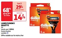 Promotions Lames fusion 5 gillette - Gillette - Valide de 25/06/2024 à 01/07/2024 chez Auchan Ronq