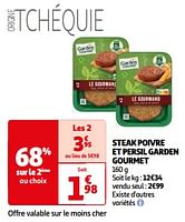 Promotions Steak poivre et persil garden gourmet - Garden Gourmet - Valide de 25/06/2024 à 30/06/2024 chez Auchan Ronq