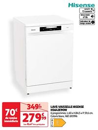 Lave-vaisselle hisense hs642e90w-Hisense