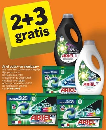 Promotions Ariel pods+ lenor unstoppables color - Ariel - Valide de 24/06/2024 à 30/06/2024 chez Albert Heijn