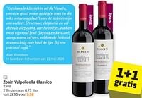 Promotions Zonin valpolicella classico - Vins rouges - Valide de 24/06/2024 à 30/06/2024 chez Albert Heijn