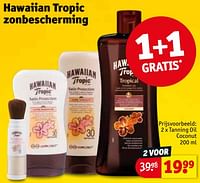 Promoties Tanning oil coconut - Hawaiian tropic - Geldig van 25/06/2024 tot 07/07/2024 bij Kruidvat