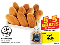 Sandwiches wit of bruin-Huismerk - Carrefour 