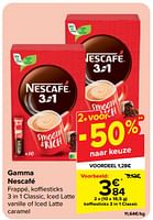 Promoties Koffiesticks 3 in 1 classic - Nescafe - Geldig van 26/06/2024 tot 08/07/2024 bij Carrefour