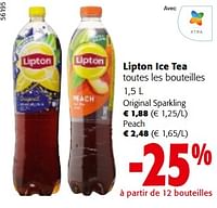 Promotions Lipton ice tea toutes les bouteilles - Lipton - Valide de 19/06/2024 à 01/07/2024 chez Colruyt