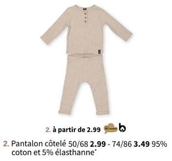 Promotions Pantalon côtelé - Produit maison - Wibra - Valide de 17/06/2024 à 30/09/2024 chez Wibra