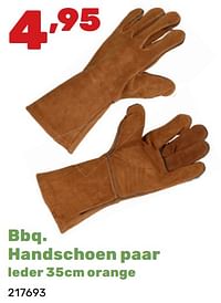 Bbq. handschoen paar leder-Huismerk - Happyland
