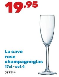 La cave rose champagneglas - set 4-Luminarc