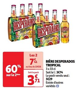 Bière desperados tropical