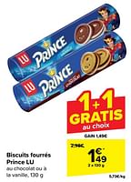 Promotions Biscuits fourrés prince lu - Lu - Valide de 26/06/2024 à 08/07/2024 chez Carrefour
