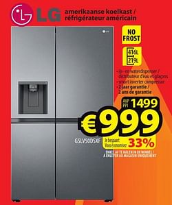 Lg amerikaanse koelkast - réfrigérateur américain gslv50dsxf