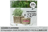 Sansebie plantenbak polypropyleen-Huismerk - Jysk