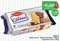 Delacre gebak natuur of chocolade of cigarettes russes-Delacre