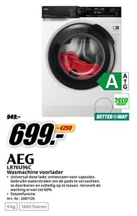Aeg lr76u96c 7000 wasmachine voorlader-AEG