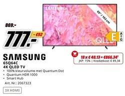 Samsung 65q64c 4k qled tv