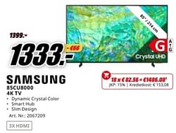 Samsung 85cu8000 4k tv