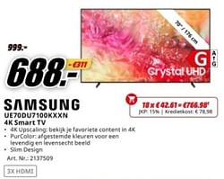 Samsung ue70du7100kxxn 4k smart tv