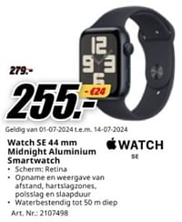 Apple watch se 4 mm midnight aluminium smartwatch-Apple