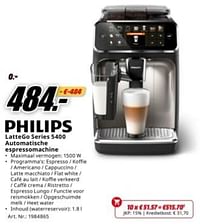 Philips lattego series 5400 automatische espressomachine-Philips