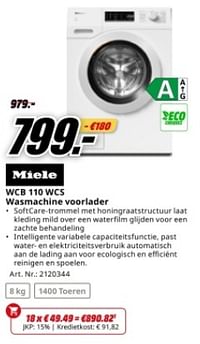 Miele wcb 110 wcs wasmachine voorlader-Miele