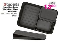 Lunchbox bento dark grey make and take-Brabantia