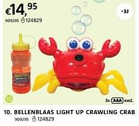 Bellenblaas light up crawling crab-Huismerk - Dreamland