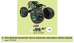 Spin master monster truck monster jam mega grave digger
