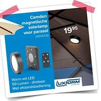 Camden magnetische solarlamp voor parasol-LuxForm
