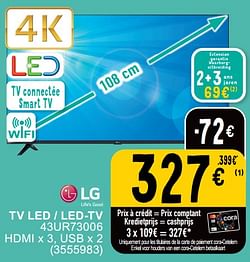 Lg tv led - led-tv 43ur73006