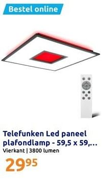 Telefunken led paneel plafondlamp - 59,5 x 59-Telefunken