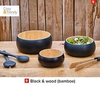 Black + wood bamboe-Cosy & Trendy
