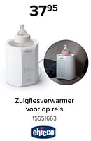 Promoties Zuigflesverwarmer voor op reis - Chicco - Geldig van 26/06/2024 tot 31/08/2024 bij Euro Shop