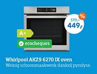 Whirlpool akz9 6270 ix oven-Whirlpool