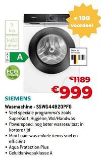 Siemens wasmachine - sswg44b20pfg-Siemens