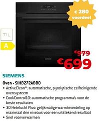 Siemens oven - sihb272abb0-Siemens