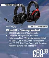Cloud iii - gamingheadset-HyperX