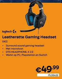 Leatheratte gaming headset g432-Logitech