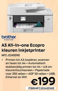 Brother a3 all-in-one ecopro kleuren inkjetprinter mfc-j5340dwe-Brother
