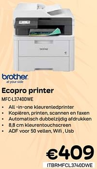 Brother ecopro printer mfc-l3740dwe-Brother