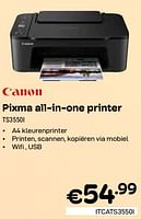Promoties Canon pixma all-in-one printer ts3550i - Canon - Geldig van 01/07/2024 tot 31/07/2024 bij Compudeals