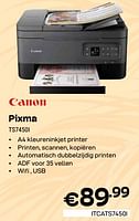 Promoties Canon pixma ts7450i - Canon - Geldig van 01/07/2024 tot 31/07/2024 bij Compudeals